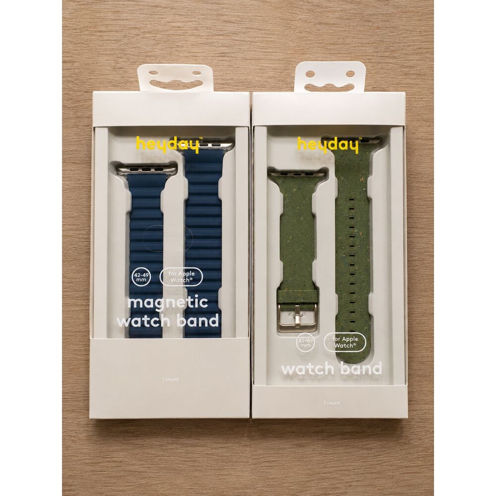 Heyday Apple Watch Band Set of 2 Magnetic Fits 42mm–49mm Apple Watch | NIP